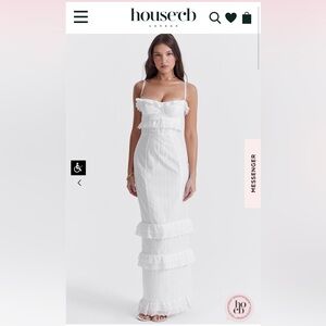 House of CB - Eve Ruffle Broderie Anglaise Maxi Dress - Small (fuller cup)